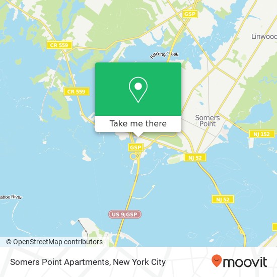 Mapa de Somers Point Apartments
