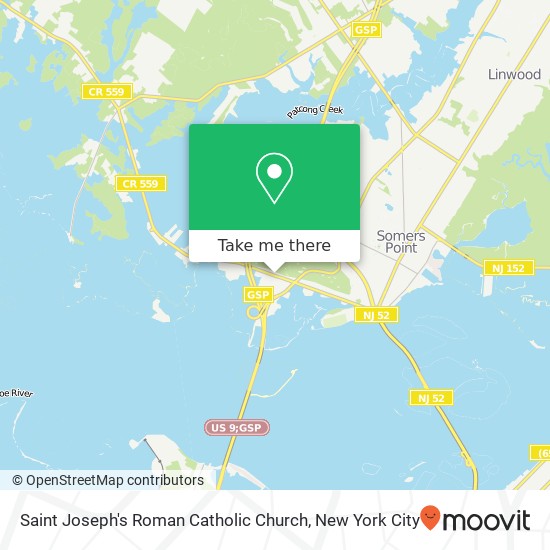 Saint Joseph's Roman Catholic Church map