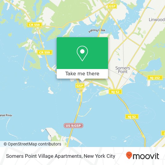 Mapa de Somers Point Village Apartments