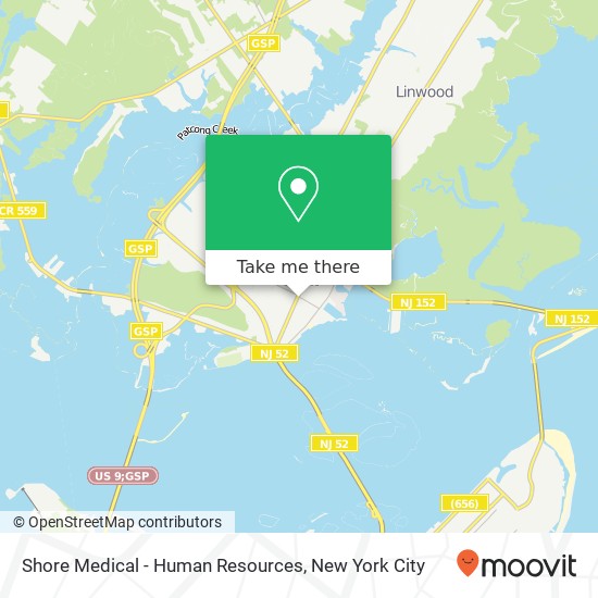 Shore Medical - Human Resources map