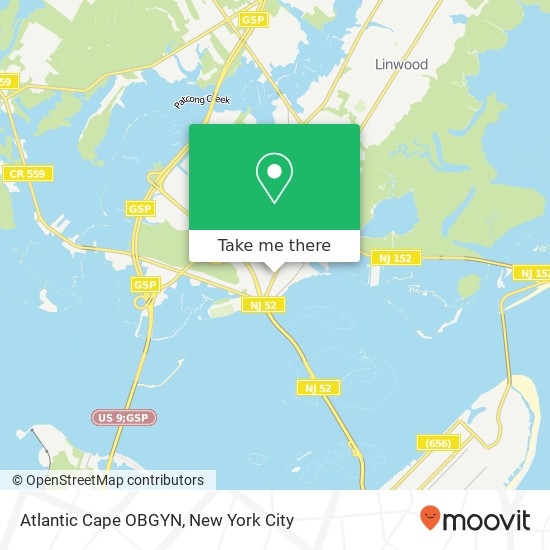 Atlantic Cape OBGYN map