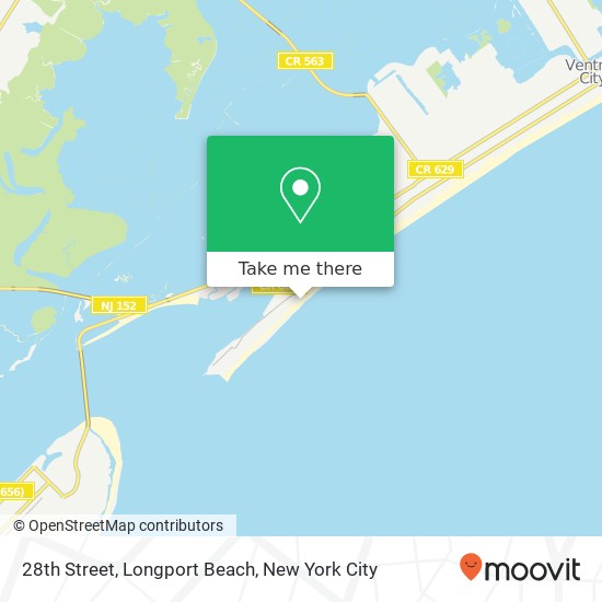 Mapa de 28th Street, Longport Beach