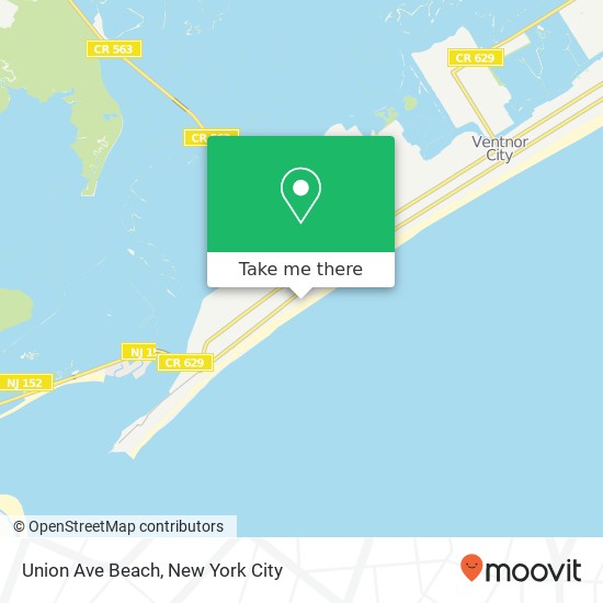 Union Ave Beach map