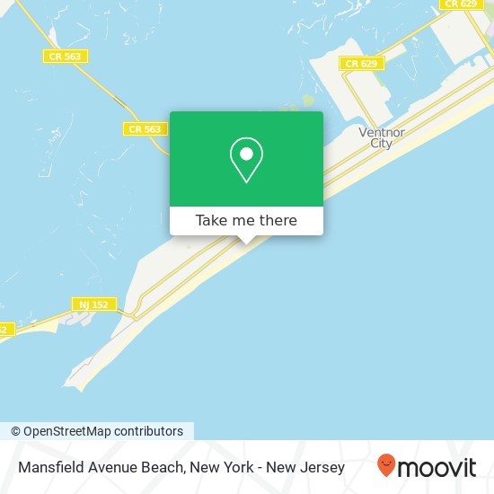 Mansfield Avenue Beach map