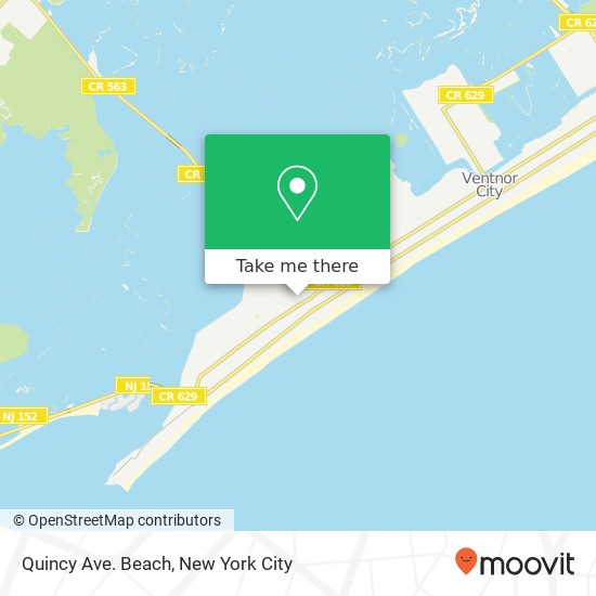 Quincy Ave. Beach map