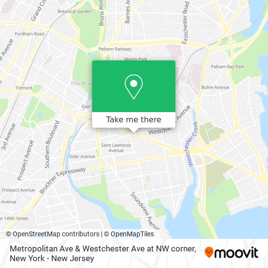 Metropolitan Ave & Westchester Ave at NW corner map