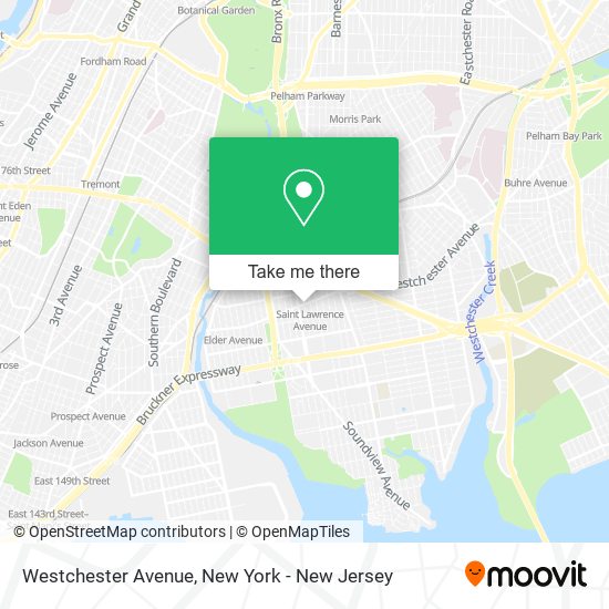 Westchester Avenue map