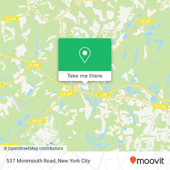 Mapa de 537 Monmouth Road