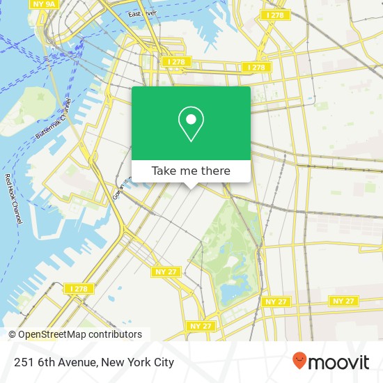Mapa de 251 6th Avenue