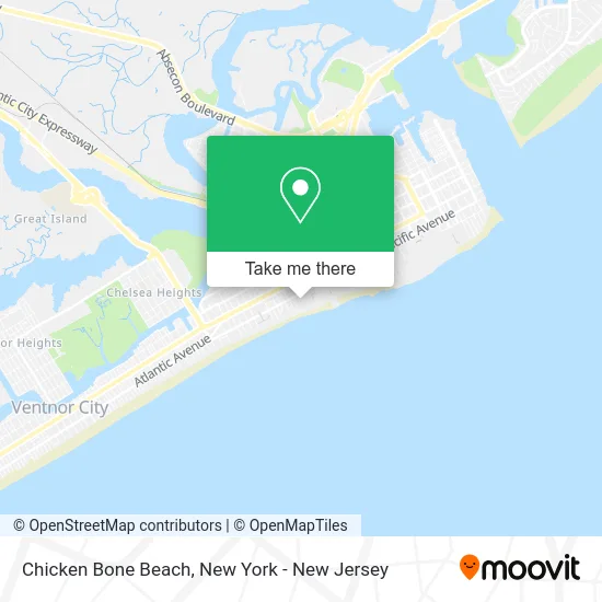 Chicken Bone Beach map