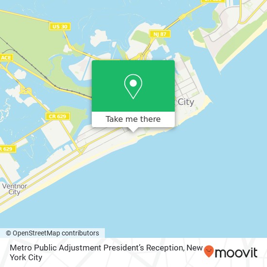 Metro Public Adjustment President’s Reception map