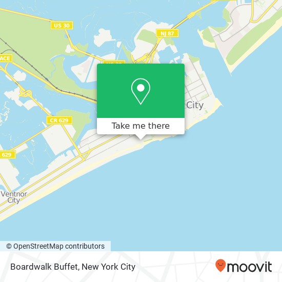 Mapa de Boardwalk Buffet