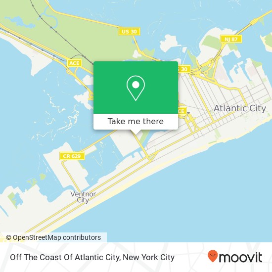 Off The Coast Of Atlantic City map