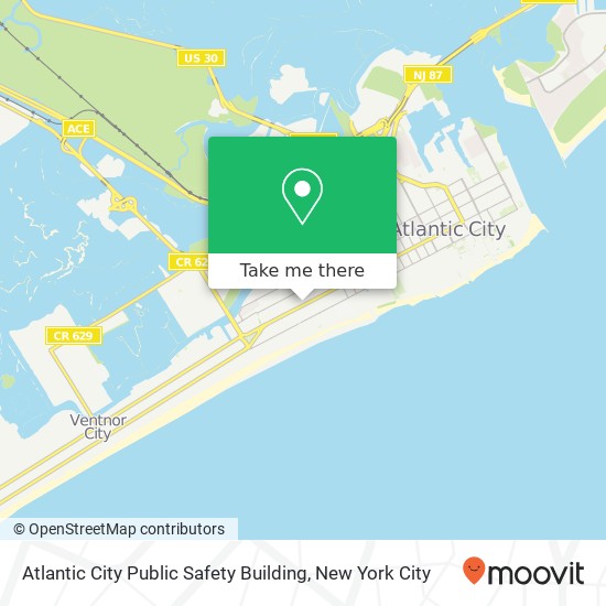 Mapa de Atlantic City Public Safety Building