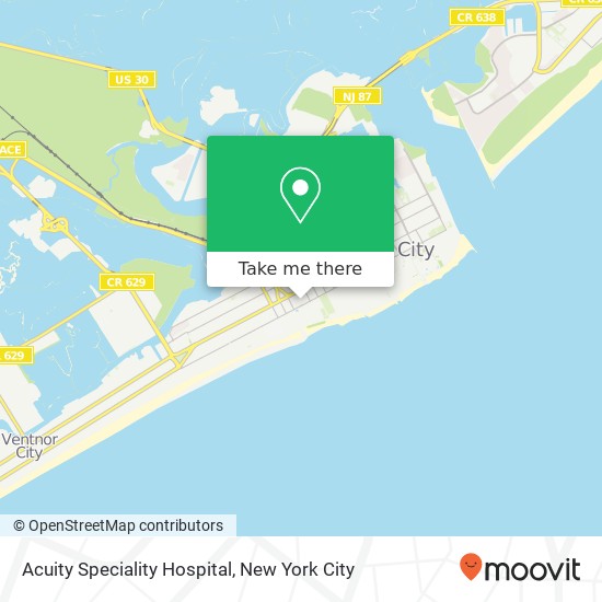 Mapa de Acuity Speciality Hospital