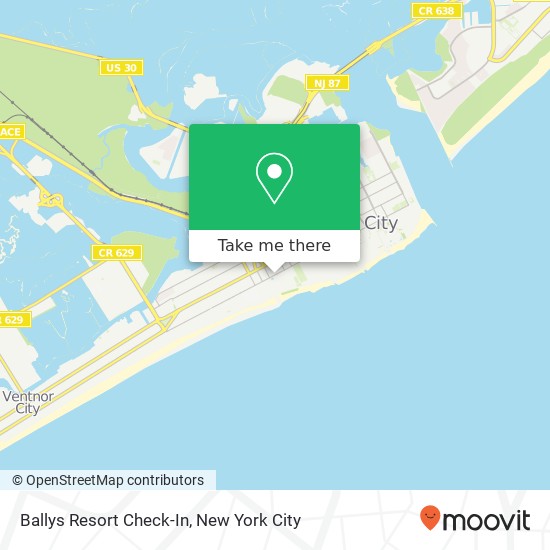 Mapa de Ballys Resort Check-In