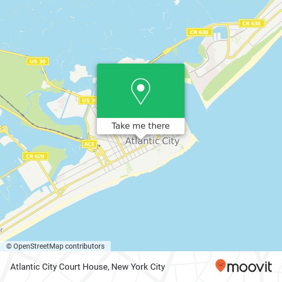 Mapa de Atlantic City Court House