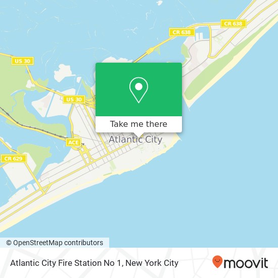 Atlantic City Fire Station No 1 map