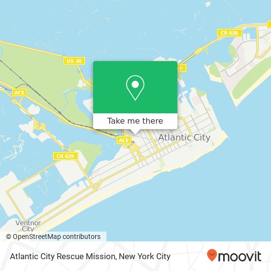 Mapa de Atlantic City Rescue Mission