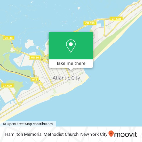 Mapa de Hamilton Memorial Methodist Church