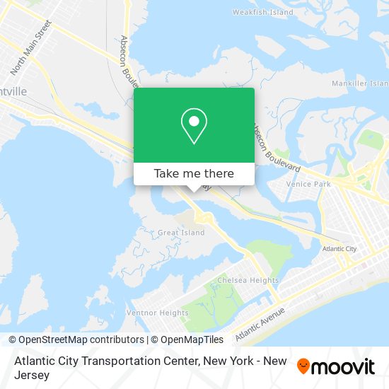 Mapa de Atlantic City Transportation Center