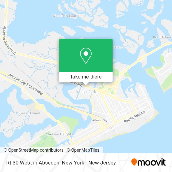 Rt 30 West in Absecon map