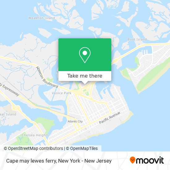 Cape may lewes ferry map