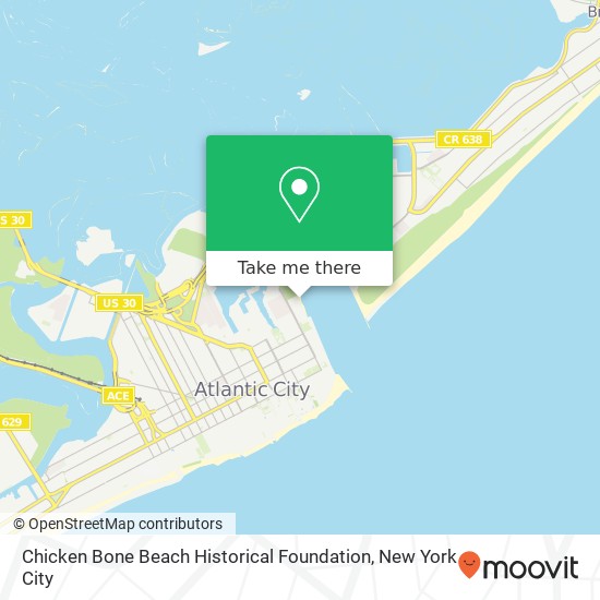 Chicken Bone Beach Historical Foundation map