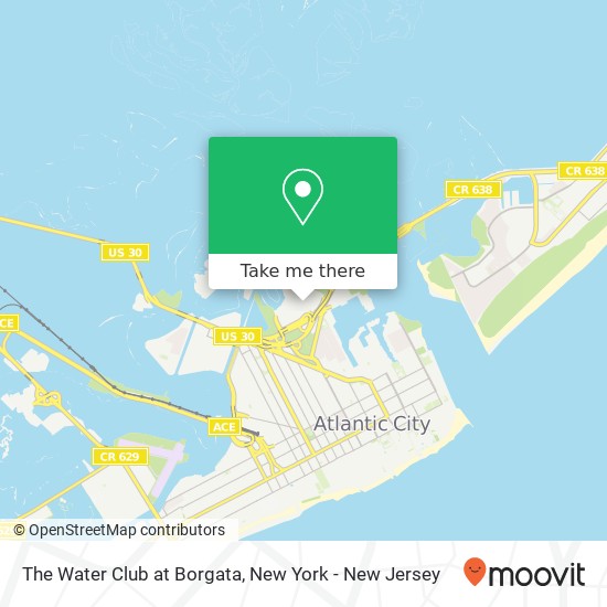 The Water Club at Borgata map