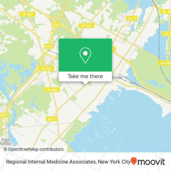 Regional Internal Medicine Associates map