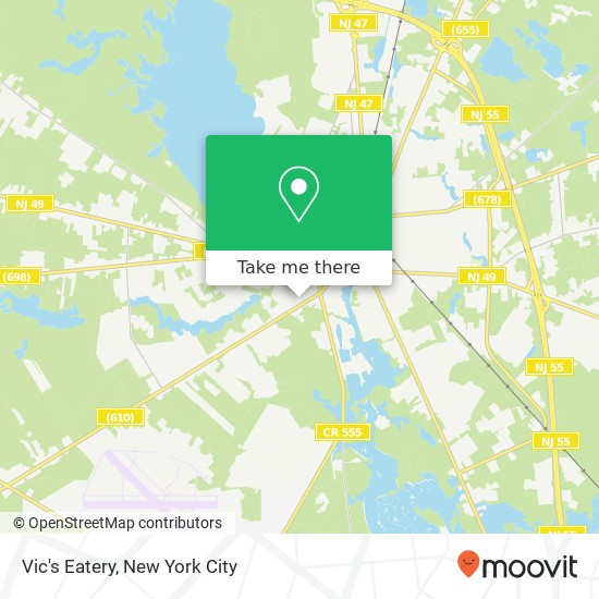 Vic's Eatery map