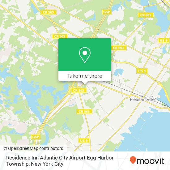 Residence Inn Atlantic City Airport Egg Harbor Township map