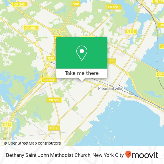 Mapa de Bethany Saint John Methodist Church