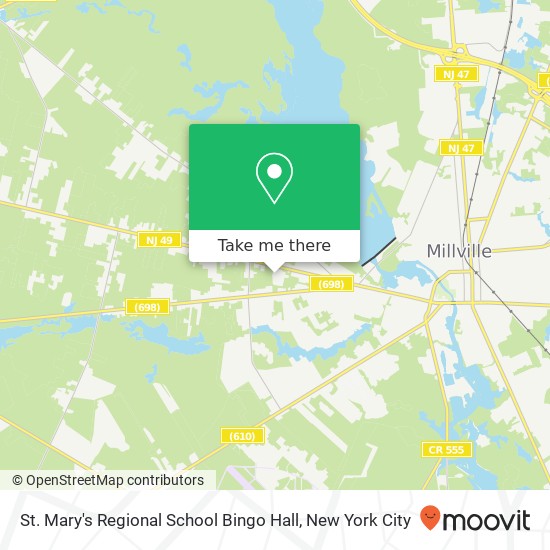 Mapa de St. Mary's Regional School Bingo Hall