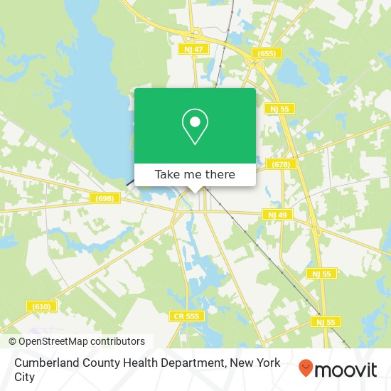 Cumberland County Health Department map