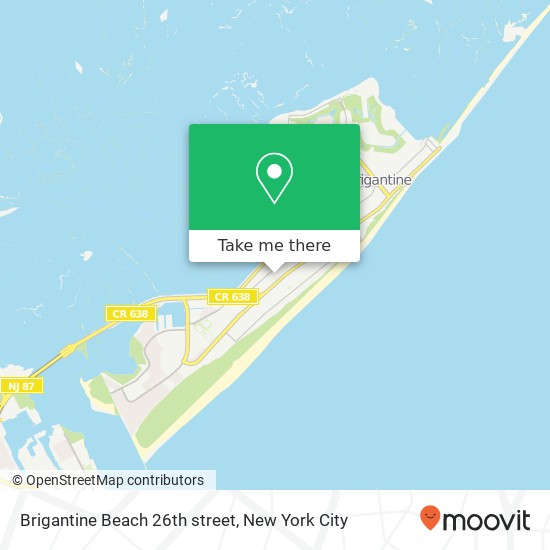 Mapa de Brigantine Beach 26th street