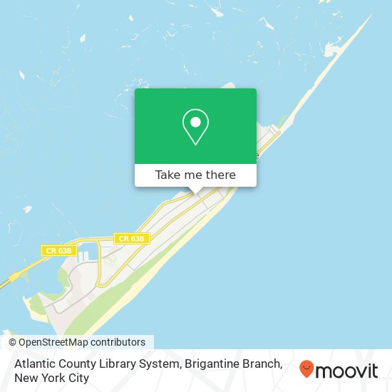 Atlantic County Library System, Brigantine Branch map