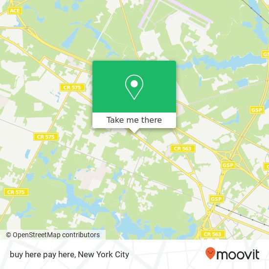 Mapa de buy here pay here