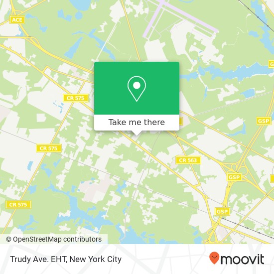 Mapa de Trudy Ave. EHT