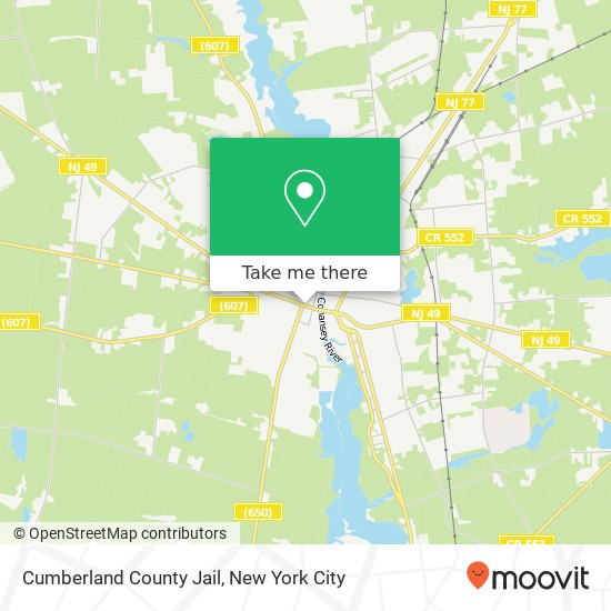 Cumberland County Jail map