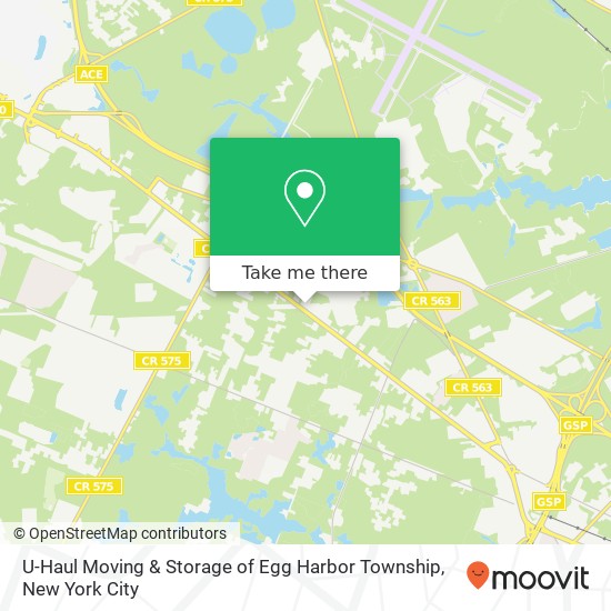 Mapa de U-Haul Moving & Storage of Egg Harbor Township