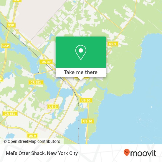 Mapa de Mel's Otter Shack