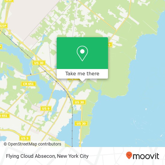 Flying Cloud Absecon map