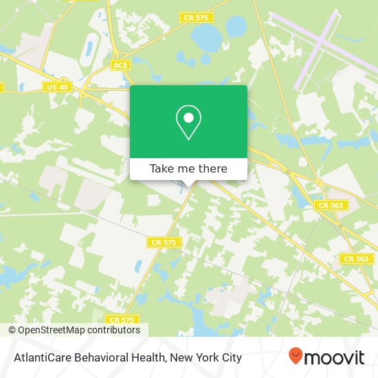 AtlantiCare Behavioral Health map