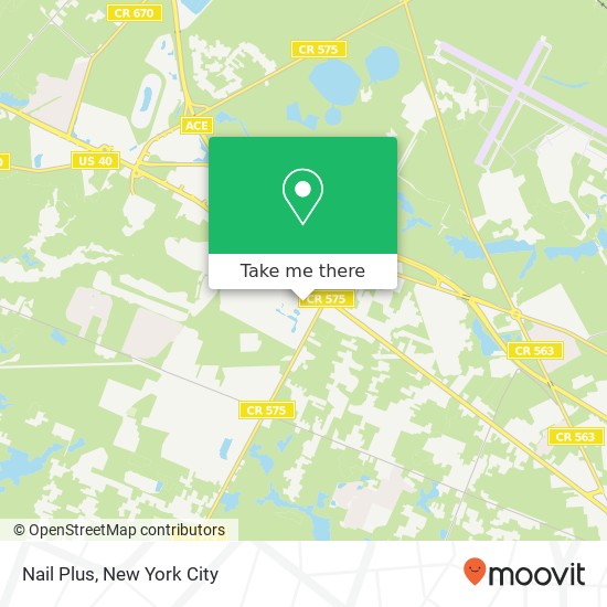 Nail Plus map