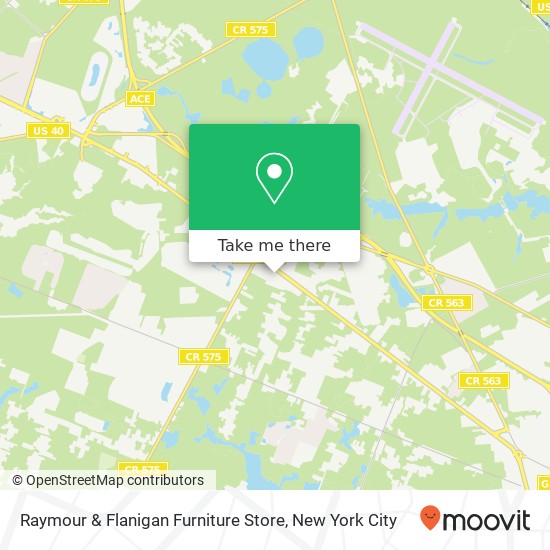 Mapa de Raymour & Flanigan Furniture Store