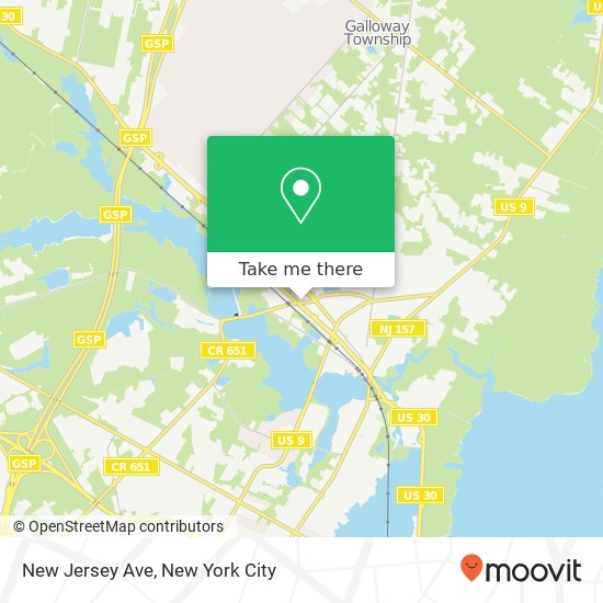 Mapa de New Jersey Ave