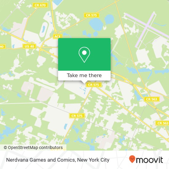 Nerdvana Games and Comics map