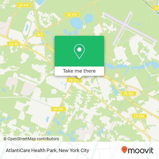 AtlantiCare Health Park map