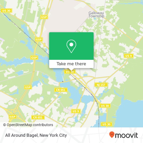 Mapa de All Around Bagel